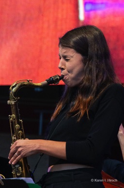 Marissa Aldana on alto sax